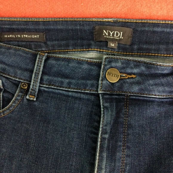 NYDJ Marilyn Straight Jeans Sz 14 - Picture 3 of 3